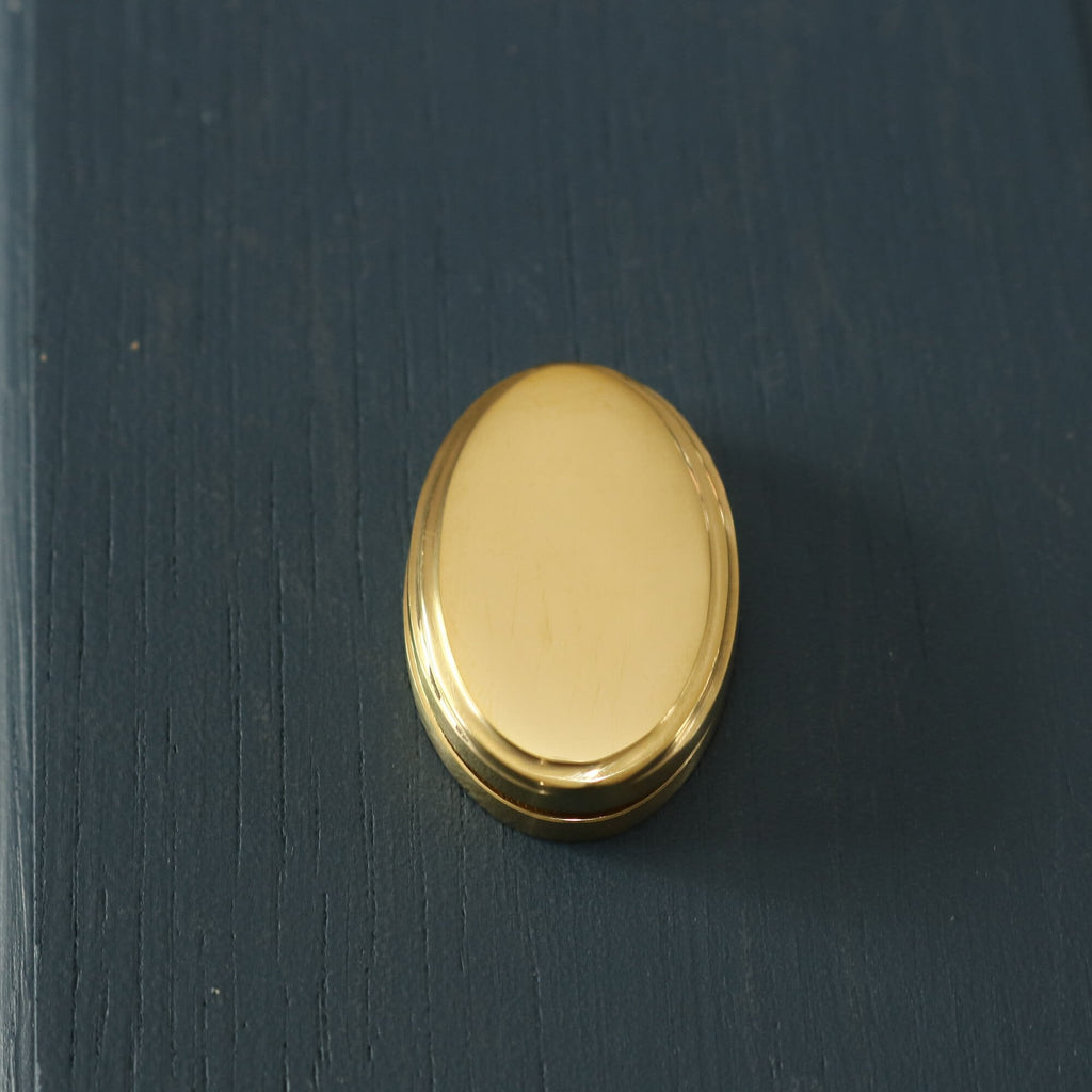 Unlacquered Brass Hatton Oval Covered Escutcheon