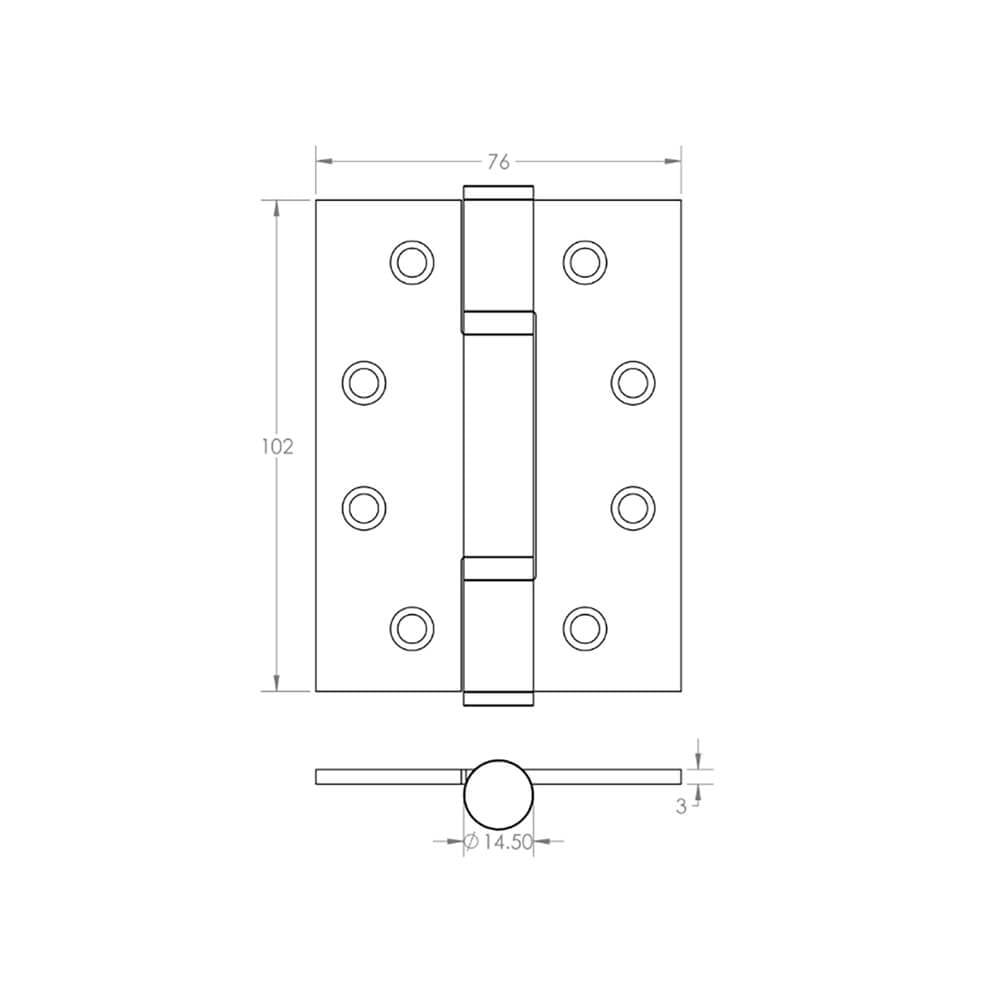 Polymer Bearing Hinges - 4 x 3 Inch