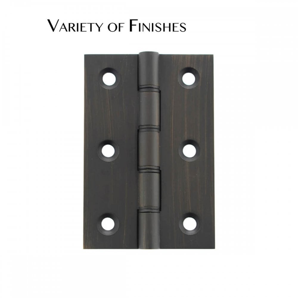 Solid Brass Washered Hinges - 3 x 2 Inch