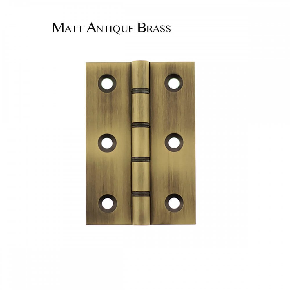 Solid Brass Washered Hinges - 3 x 2 Inch