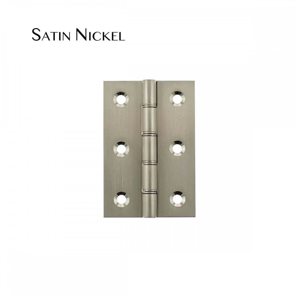 Solid Brass Washered Hinges - 3 x 2 Inch