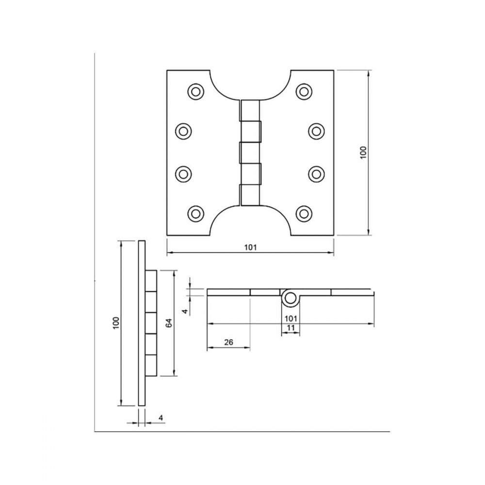 Solid Brass Parliament Hinges