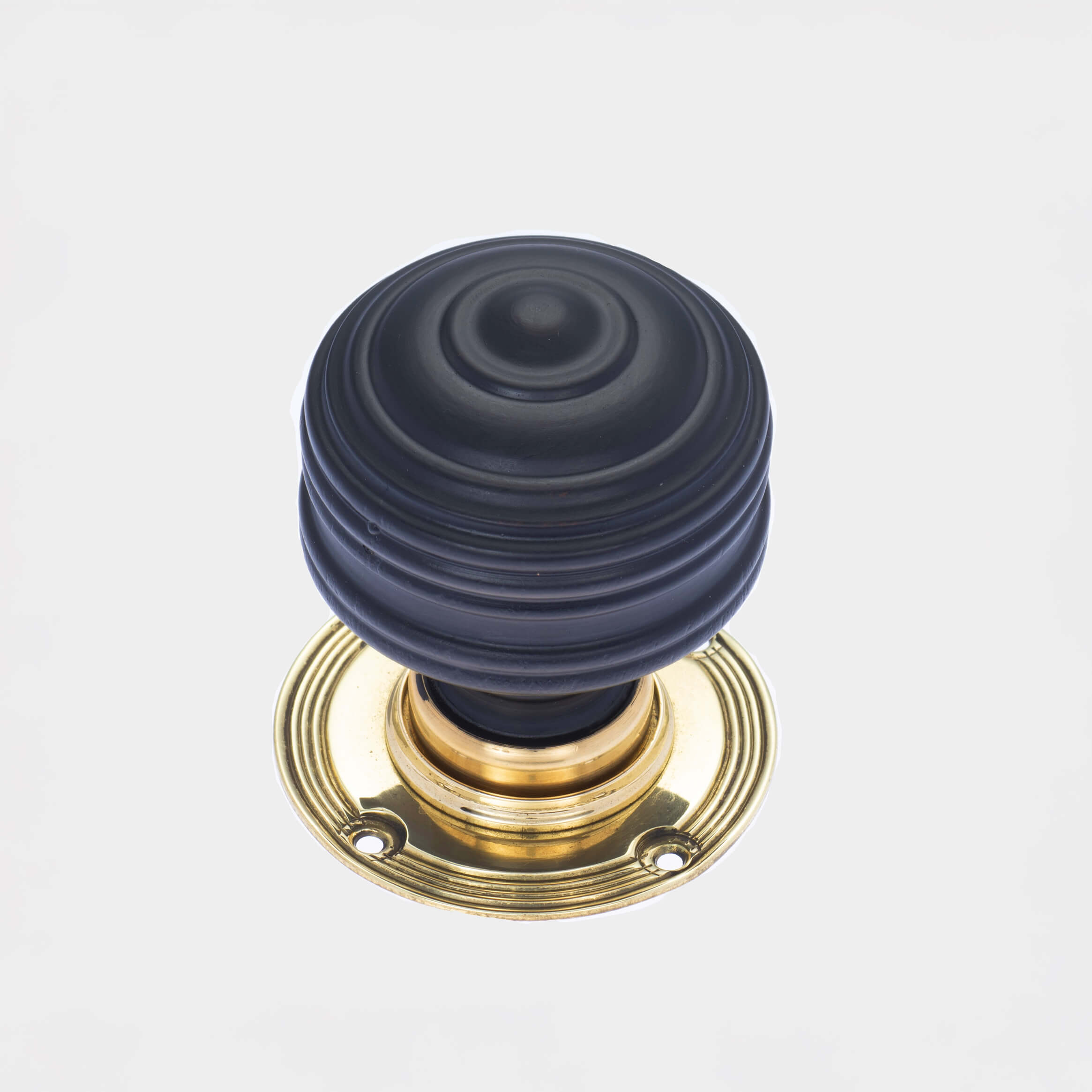 Victorian Royal Ebonised Door Knobs