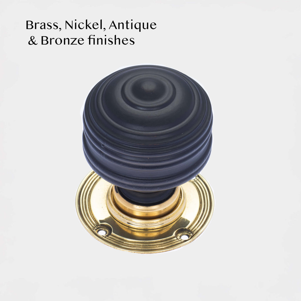 Victorian Royal Ebonised Door Knobs
