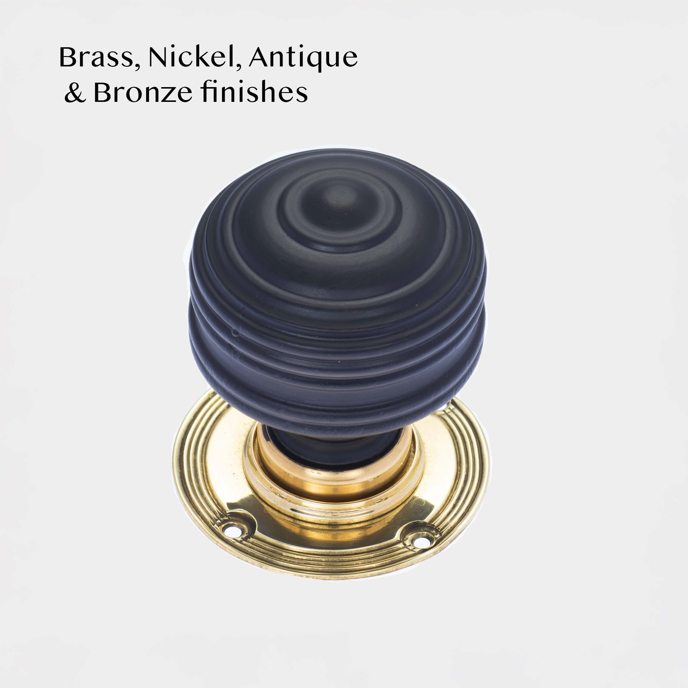 Victorian Royal Ebonised Door Knobs