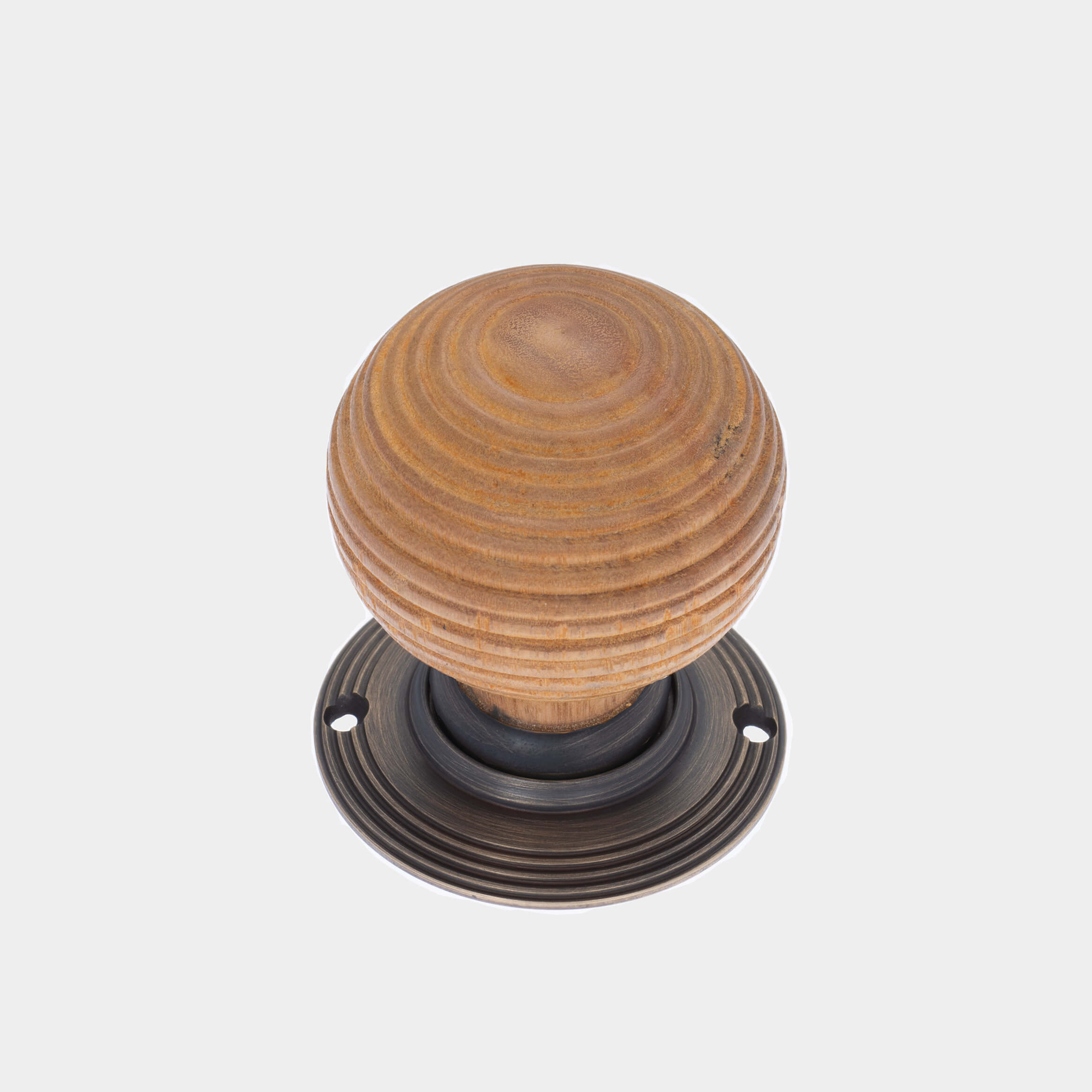 Oak Squat Beehive Door Knobs