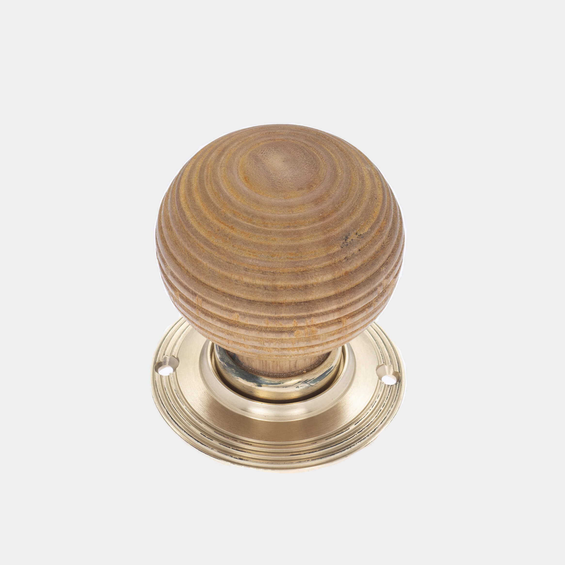 Oak Squat Beehive Door Knobs