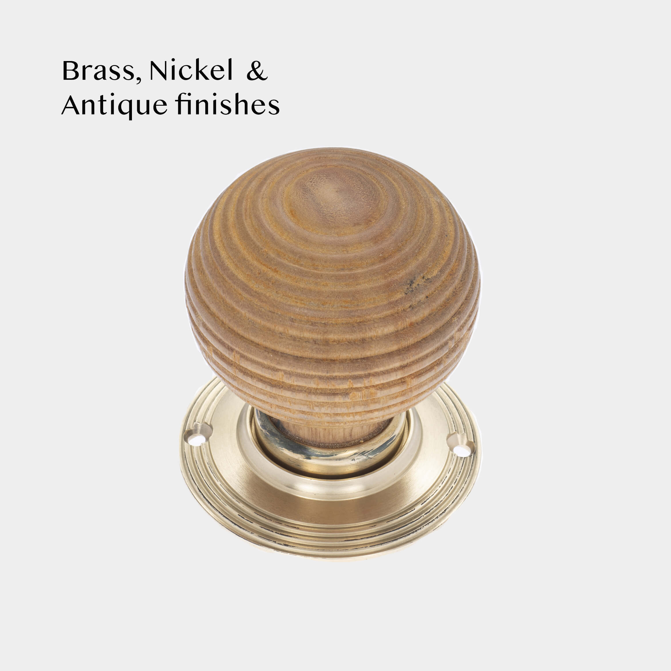 Oak Squat Beehive Door Knobs