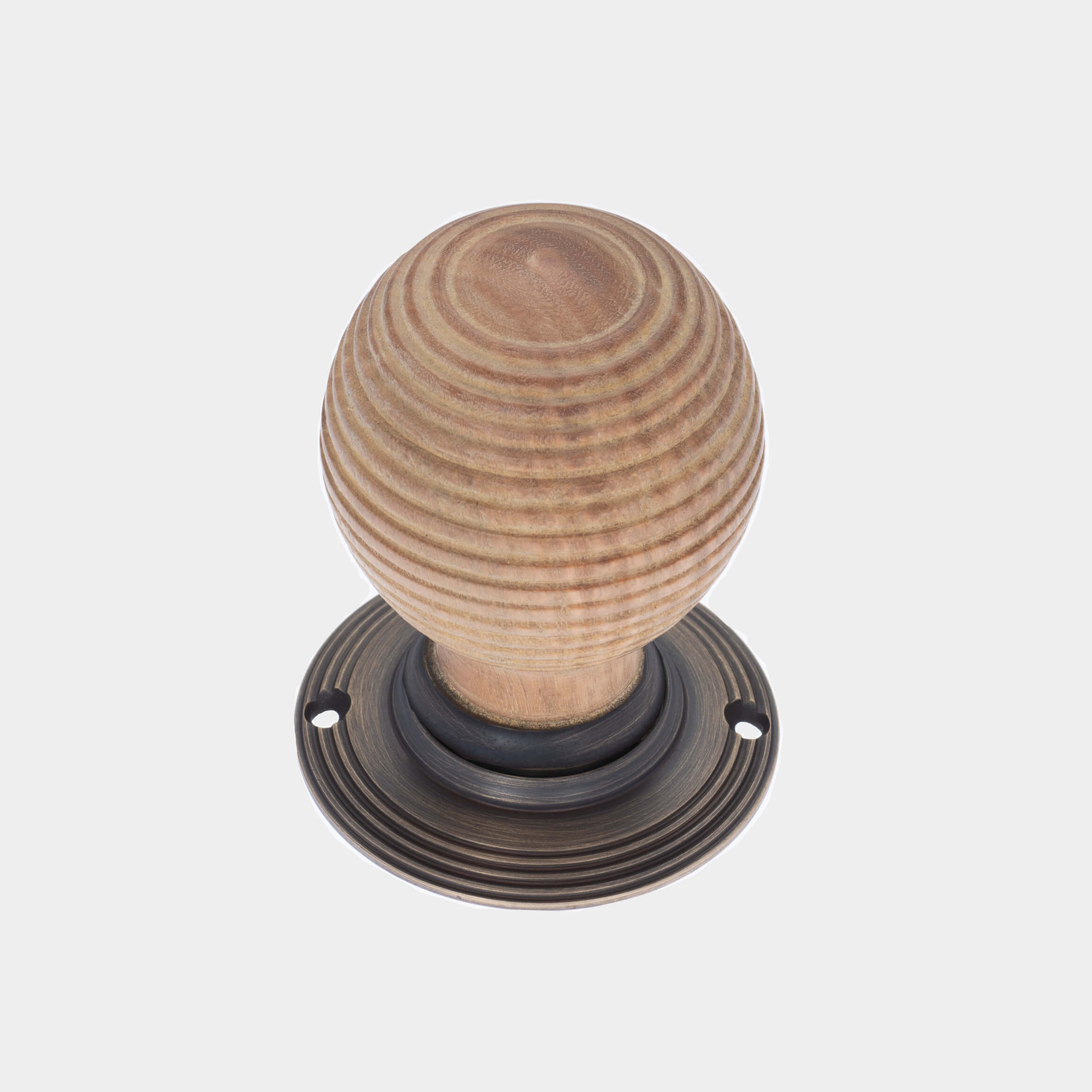 Oak Classic Beehive Door Knobs