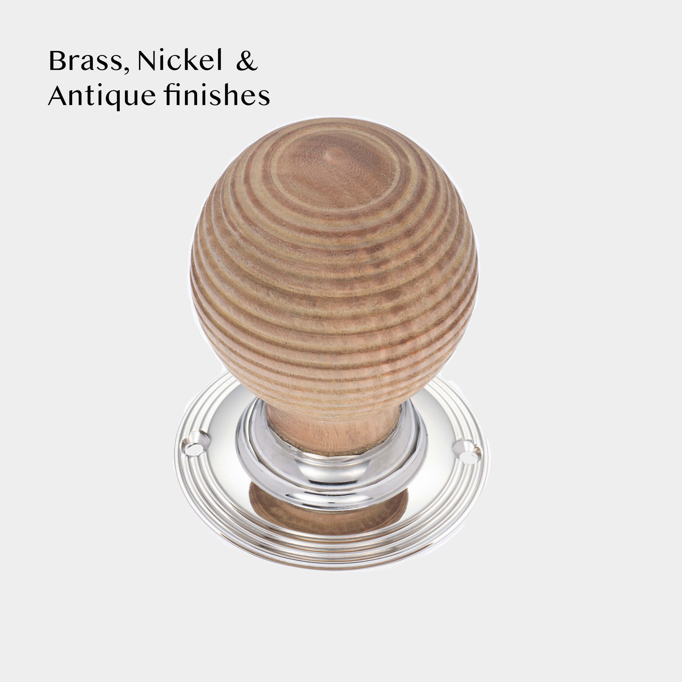 Oak Classic Beehive Door Knobs