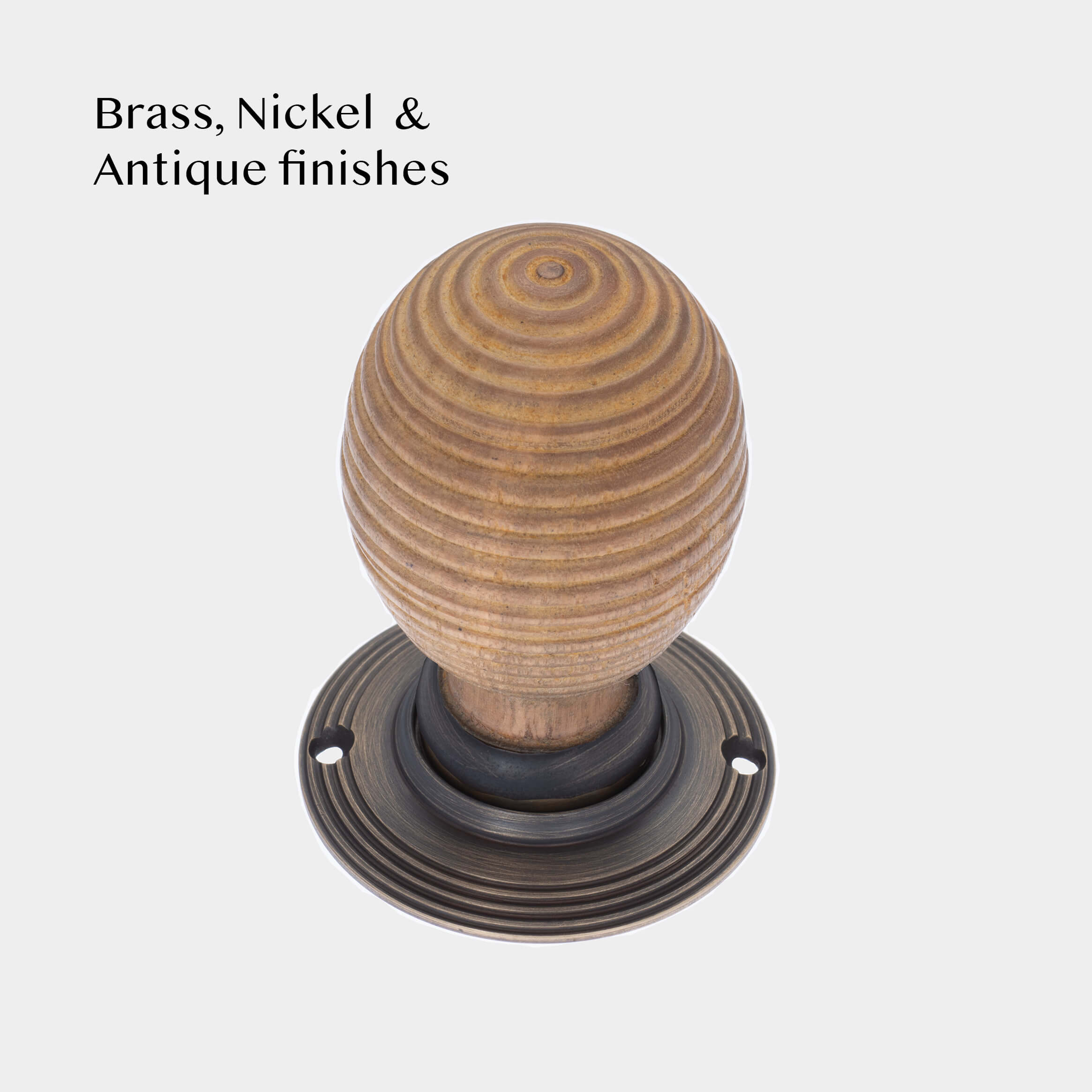Oak Narrow Beehive Door Knobs