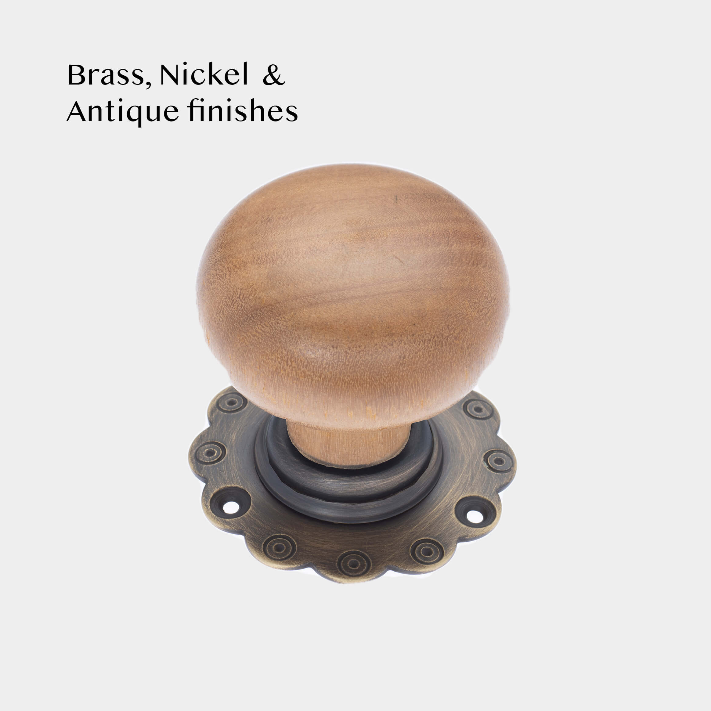 Oak Bun Door Knobs